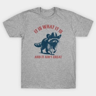 It is what it is and it ain't great - Raccoon T-Shirt